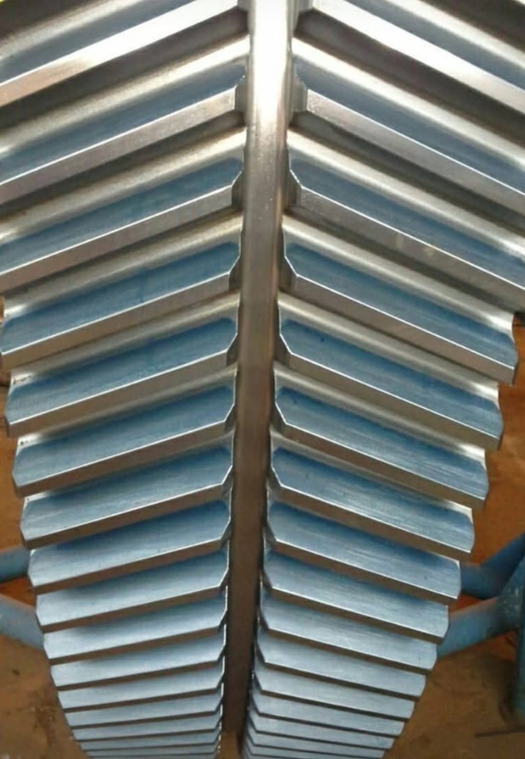 Instalação de Engrenagem e Verificação de Contatos de Engrenagem Bi-helicoidal